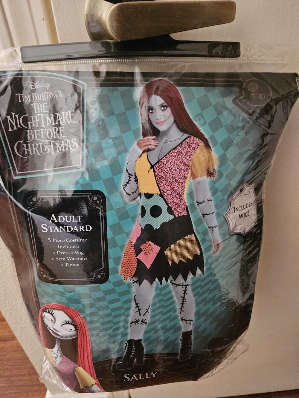 Deluxe Adult Sally Costume Nightmare Before Christmas With Yarn Wig, Party City
